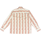 starfish stripe longsleeve shirt - white/orange