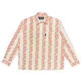 starfish stripe longsleeve shirt - white/orange