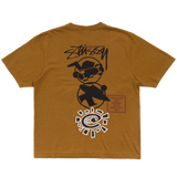 surf skate stack tshirt - brown