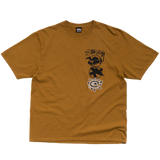 surf skate stack tshirt - brown