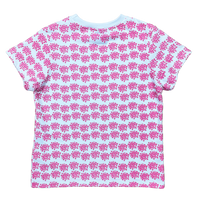 pp print baby tee - white/pink