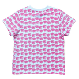 pp print baby tee - white/pink