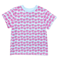 pp print baby tee - white/pink