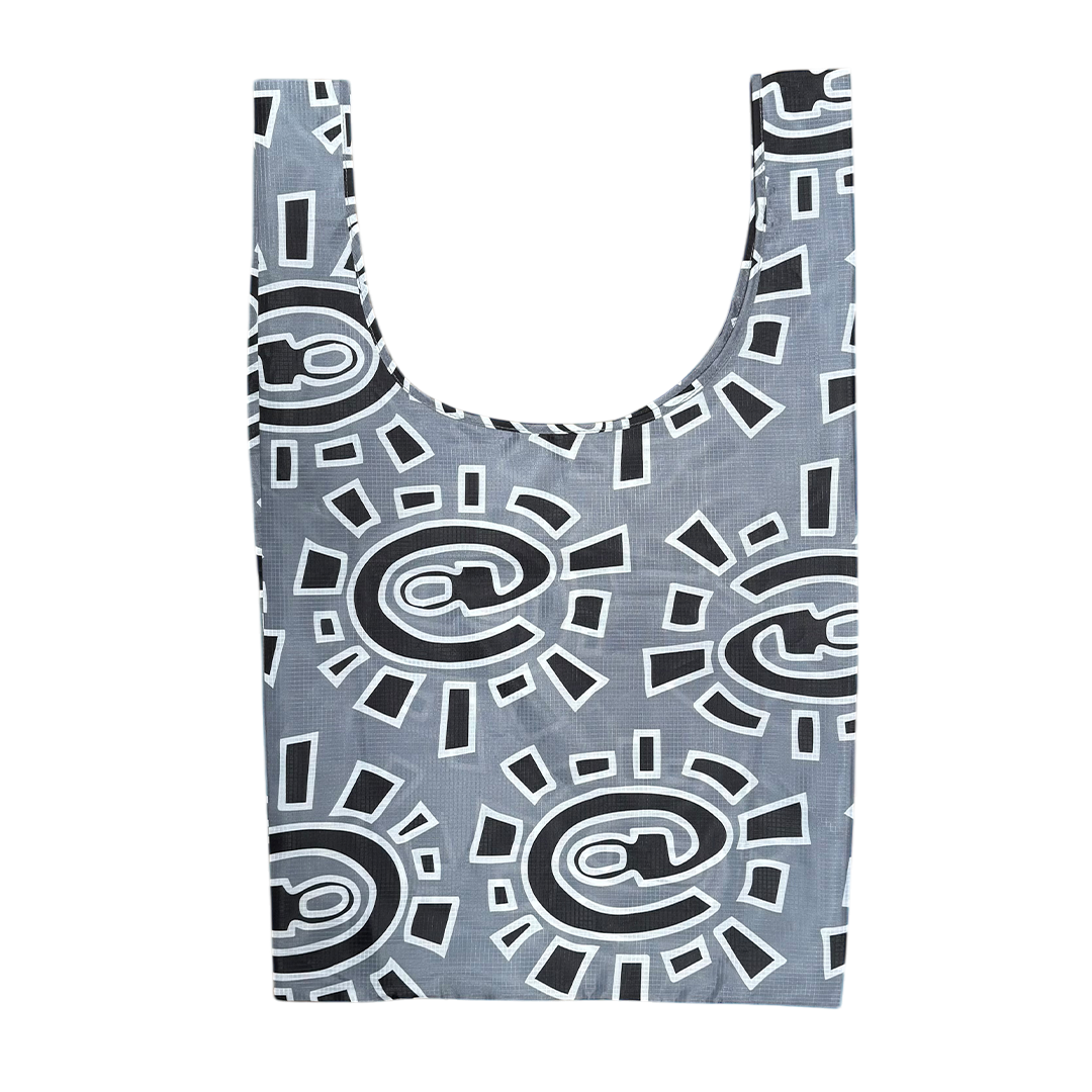sun ripstop reusable bag - silver/black – always do what you
