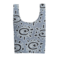 @sun ripstop reusable bag - silver/black