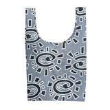 @sun ripstop reusable bag - silver/black