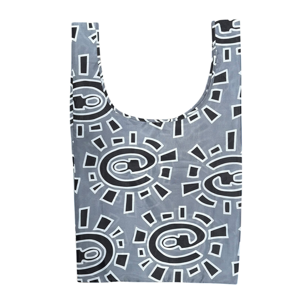 @sun ripstop reusable bag - silver/black