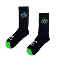 green/blue @sun sock - black