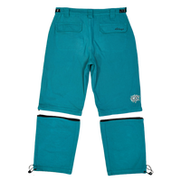 zip off drill trouser - jade