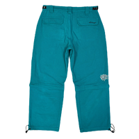 zip off drill trouser - jade