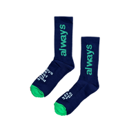 always up sock - navy / green