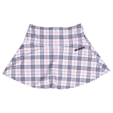 plaid he@rt logo skort - white