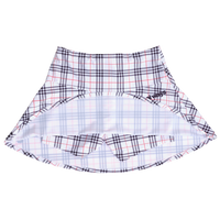 plaid he@rt logo skort - white