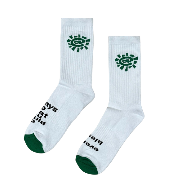 @ sun sock - white/green