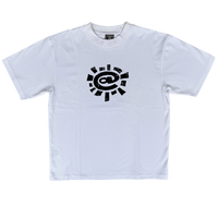 black concrete solid @sun tshirt - white