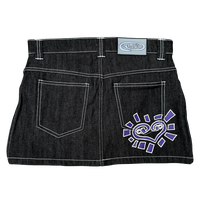 he@rt logo mini denim skirt