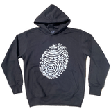 black fingerprint hoodie