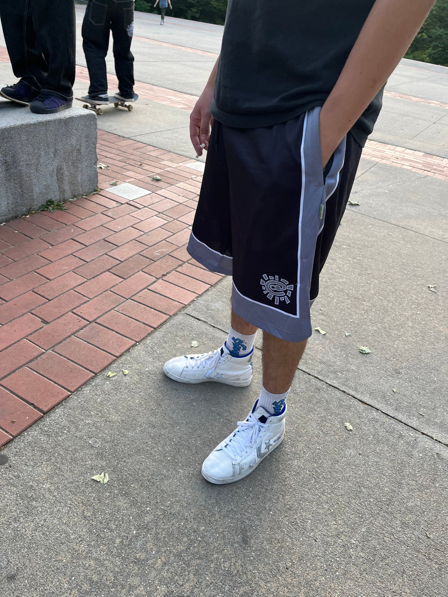 court shorts - black / silver – always do what you should do