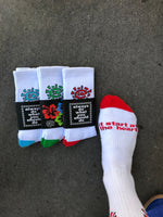 white / red @sun sock