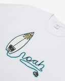noah x adwysd surfboard t-shirt - white