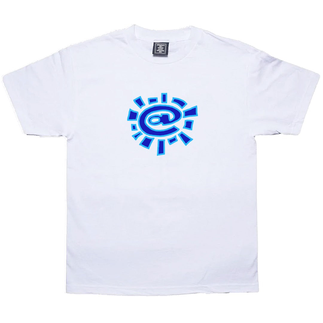 white @sun tshirt - blue / blue – always do what you should do