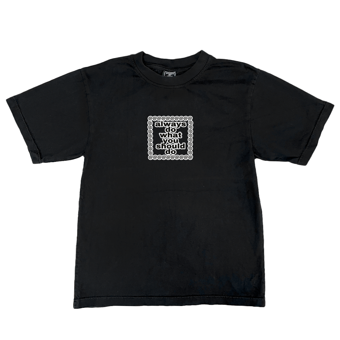 always do what you should do Tシャツ black adwysd logo tshirt black – always do what you should do