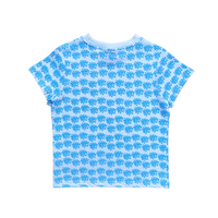 baby tee - print all over blue/white