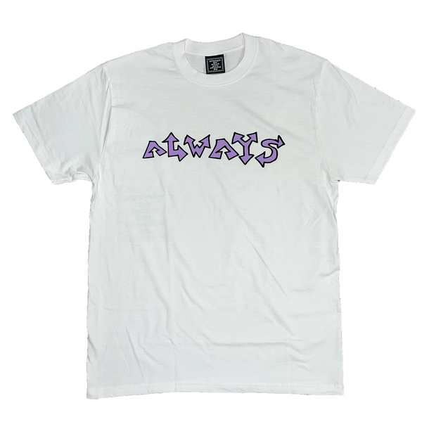 all ways tshirt - white / purple