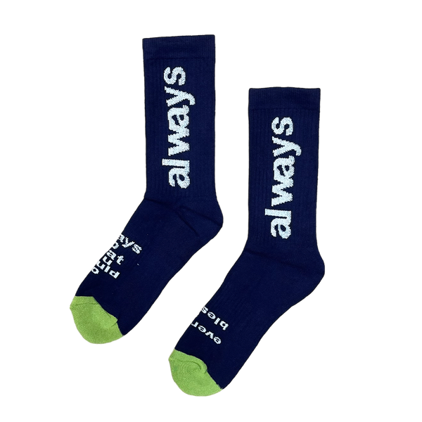 always up navy sock