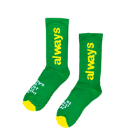 always up sock - green/yellow