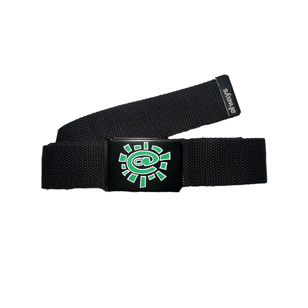 black silk screen belt