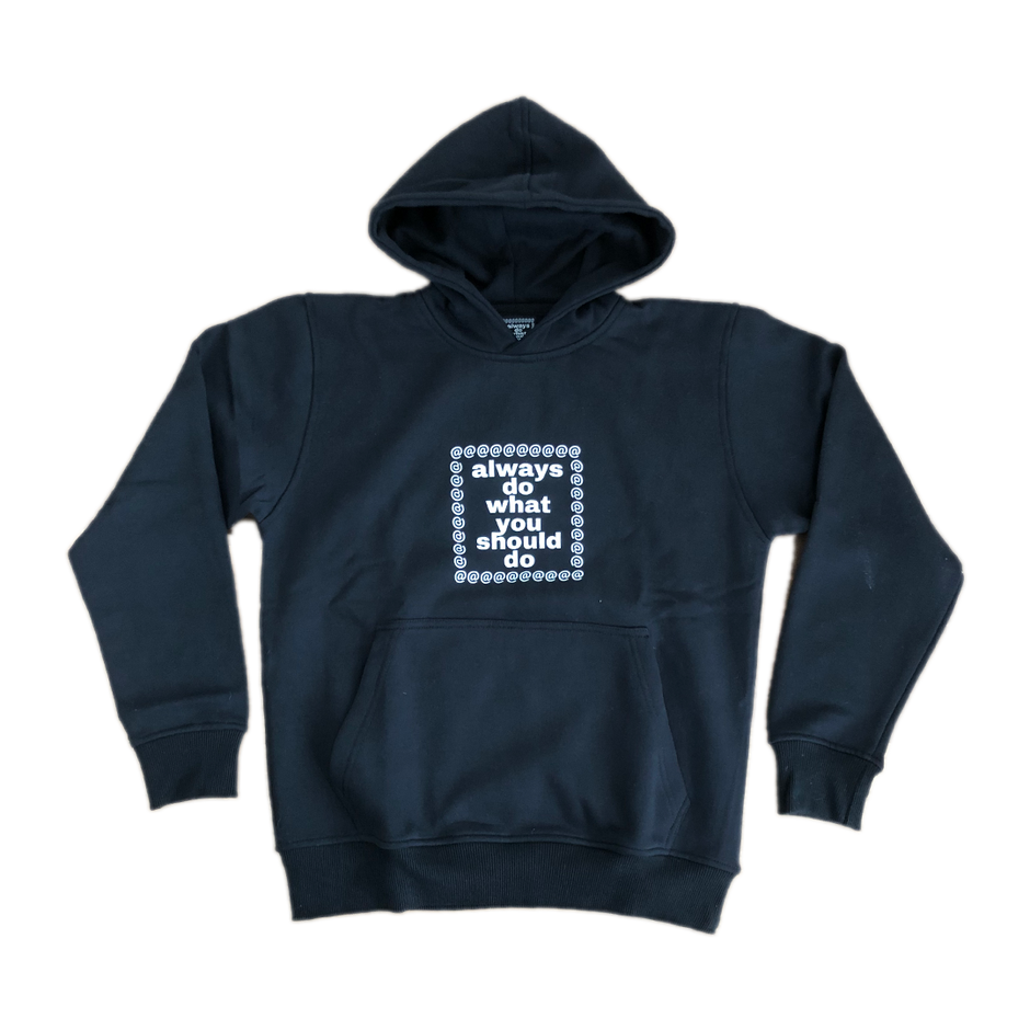 adwysd logo hoodie - black – always do what you should do