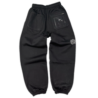 rel@xed embroidered black jogger