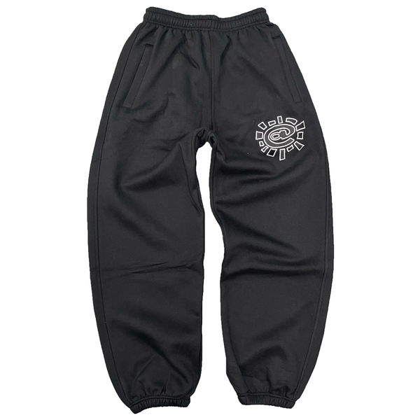 rel@xed embroidered black jogger