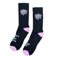 black / pink @sun sock