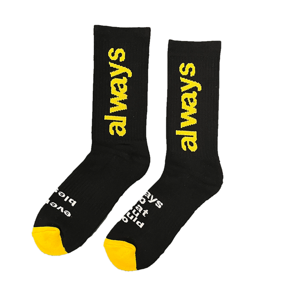 always up sock - black / gold