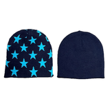 reversible no cuff beanie - @sun with stars