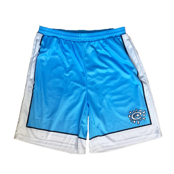 always court short - baby blue / white