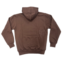 embroidered @sun hoodie brown