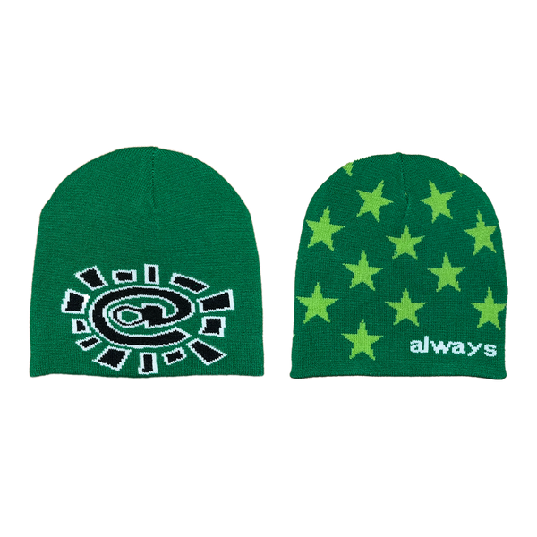 reversible no cuff stars beanie -green – always do what you should do reversible no cuff stars beanie -green – always do what you should do