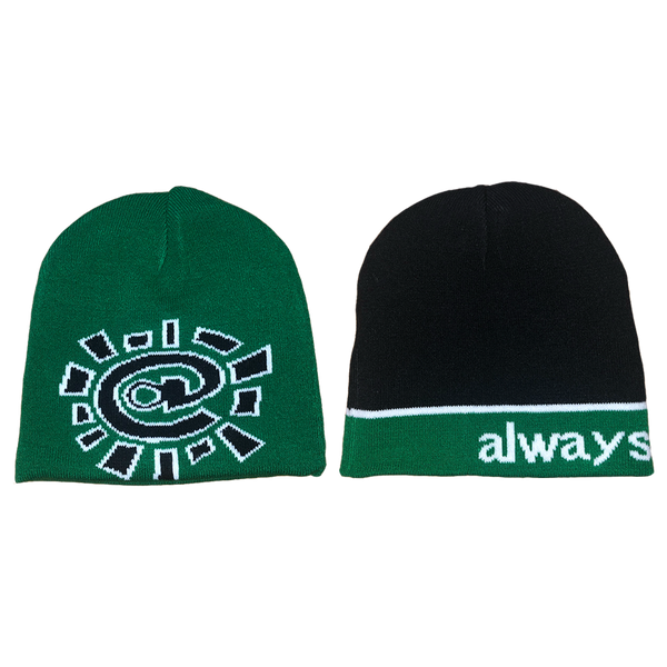 帽子 always do what you should do beanie reversible no cuff beanie - green – always do what you should do