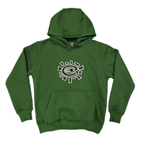 green @sun embroidered hoodie
