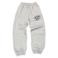 rel@xed embroidered grey jogger