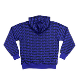 mac zip-up hoodie - purple/black