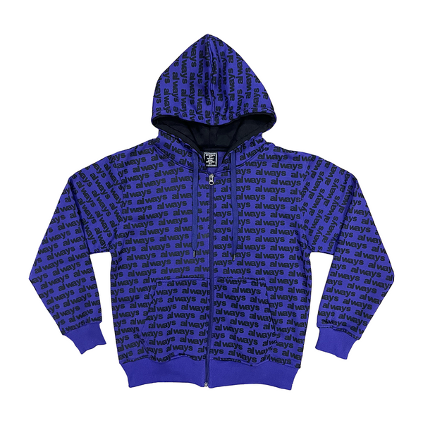 mac zip-up hoodie - purple/black – always do what you should do mac zip-up hoodie - purple/black – always do what you should do