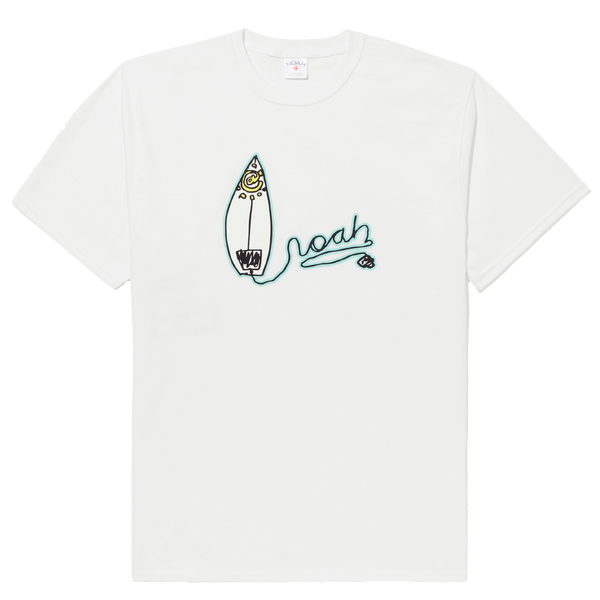 noah x adwysd surfboard t-shirt - white – always do what you should do noah x adwysd surfboard t-shirt - white – always do what you should do