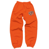 relaxed embroidered orange joggger
