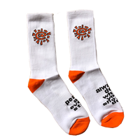 white / orange @sun sock