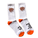white / orange @sun sock