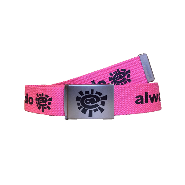 pink canvas belt